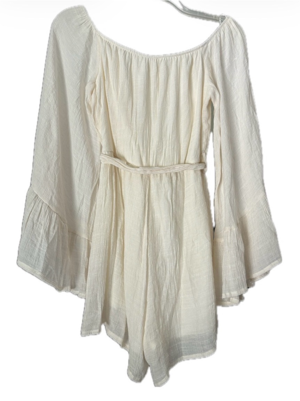 Altar’d State Ivory/Cream Gauze Bell Sleeve Romper — Size Medium - Picture 4 of 4